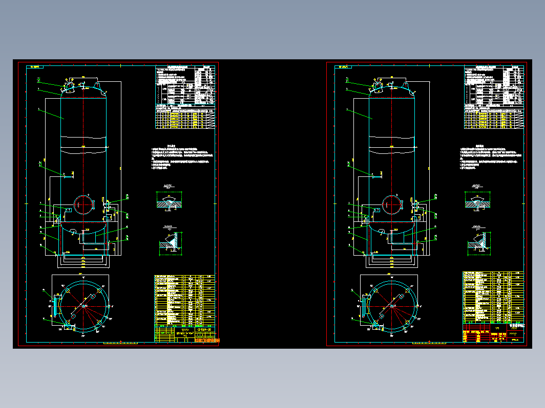 10立方甲烷缓冲罐cad图CAD设计图