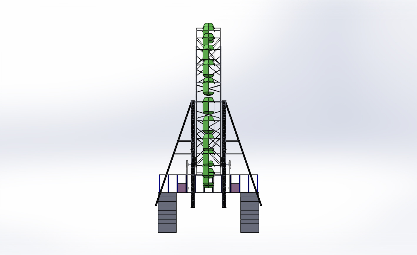 Giant Wheel Ride简易摩天轮造型模型3D图纸 Solidworks设计