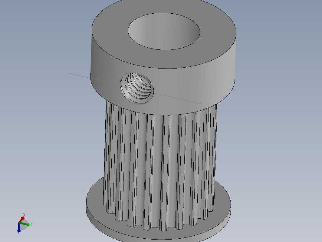 GT2 20T 15mm 皮带轮--stp sw stl