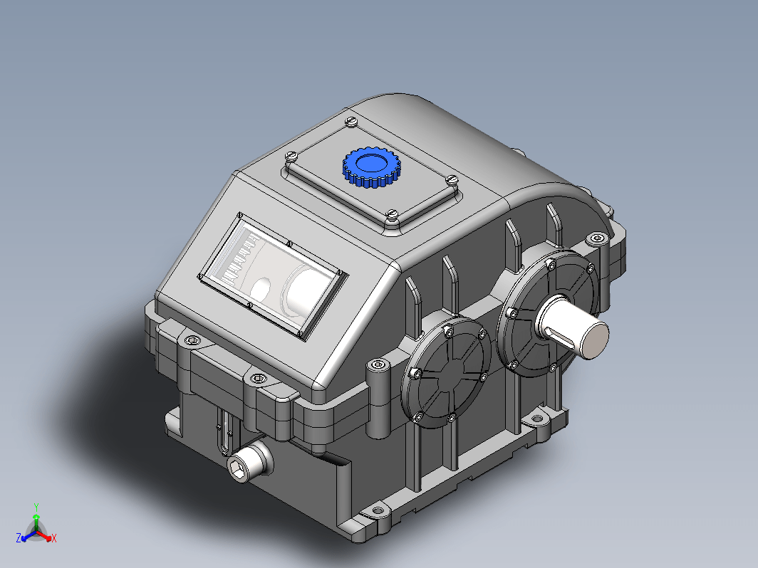 输送机上的同轴齿轮箱3D图纸 Solidworks设计 附工程图和计算书