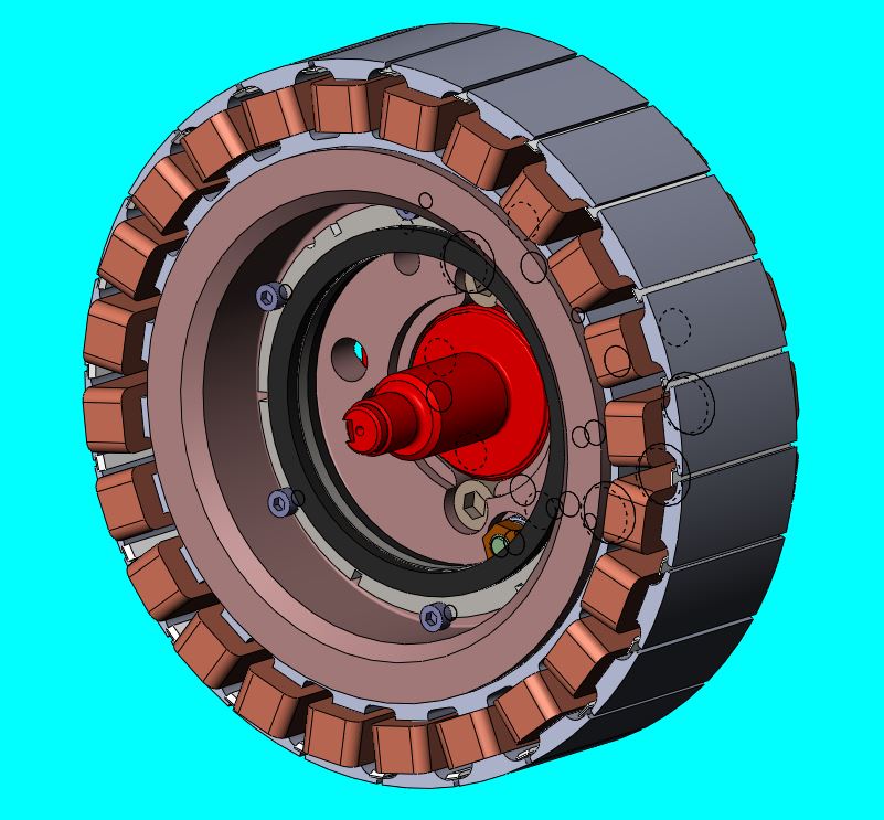 12寸轮毂电机（7.5KW650rpm） 