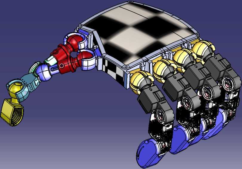 1036机器人手掌假肢CATIAV5R21设计