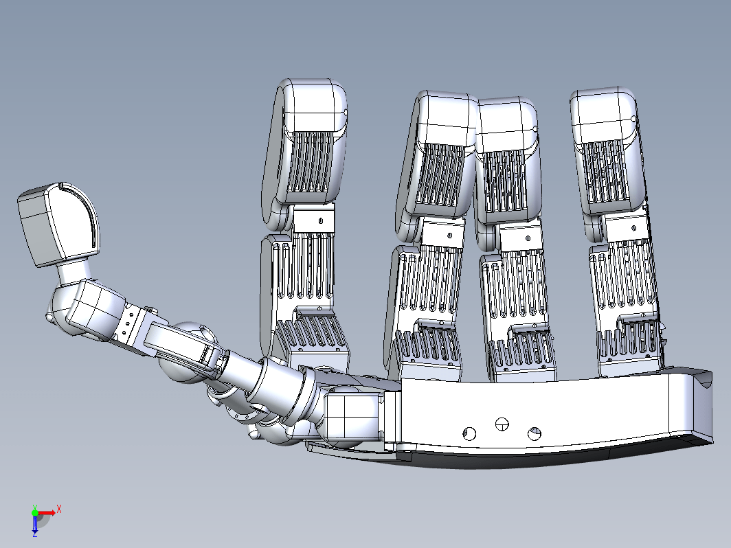 1036机器人手掌假肢CATIAV5R21设计
