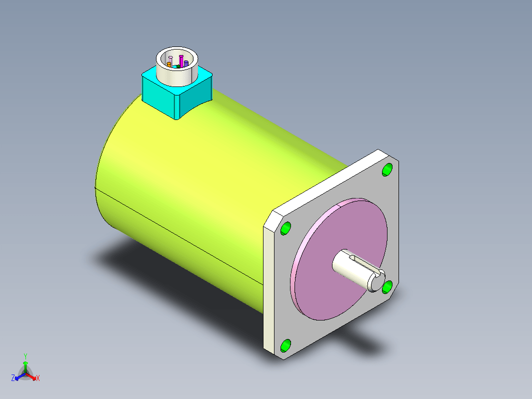 YK31320A  130mm三相步进电机（3D）