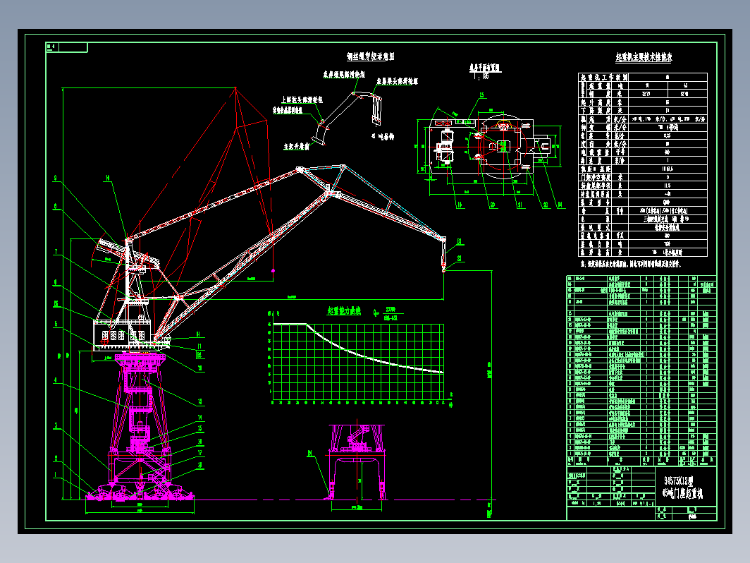 45t门座起重机总图