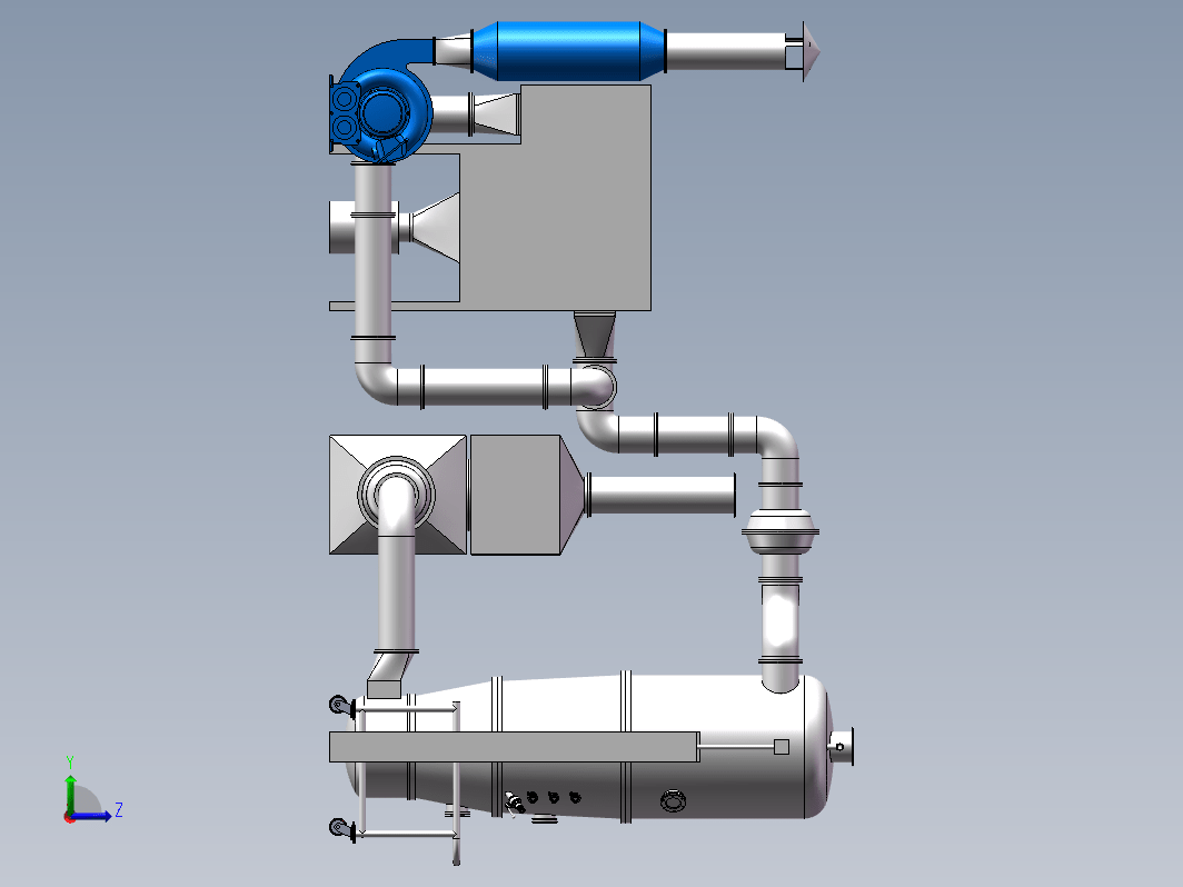 FG120型沸腾干燥机三维SW2016带参