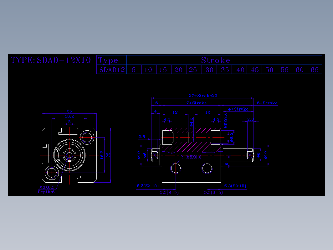 SDA气缸 83-SDAD-12-BZN