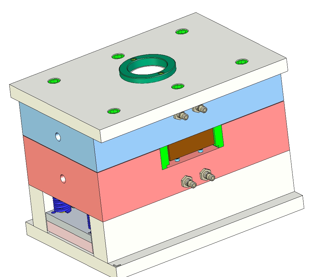 吉他卷弦器外壳注塑模具设计-一模两腔三维UG11.0带参+CAD+说明书