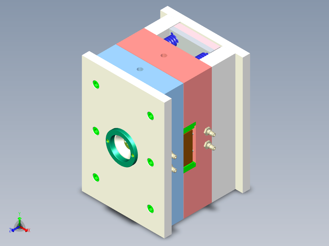 吉他卷弦器外壳注塑模具设计-一模两腔三维UG11.0带参+CAD+说明书