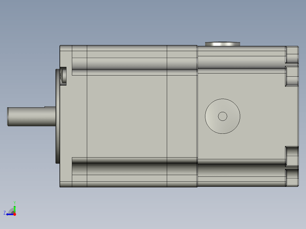 YK57HB56-04A-SC  57mm两相步进刹车电机（3D）