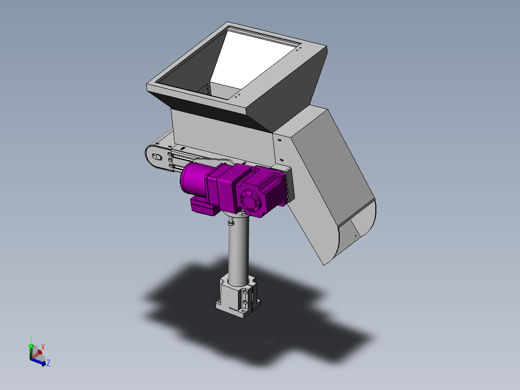 ZCK06系列物料电动补料仓3D SW零件图