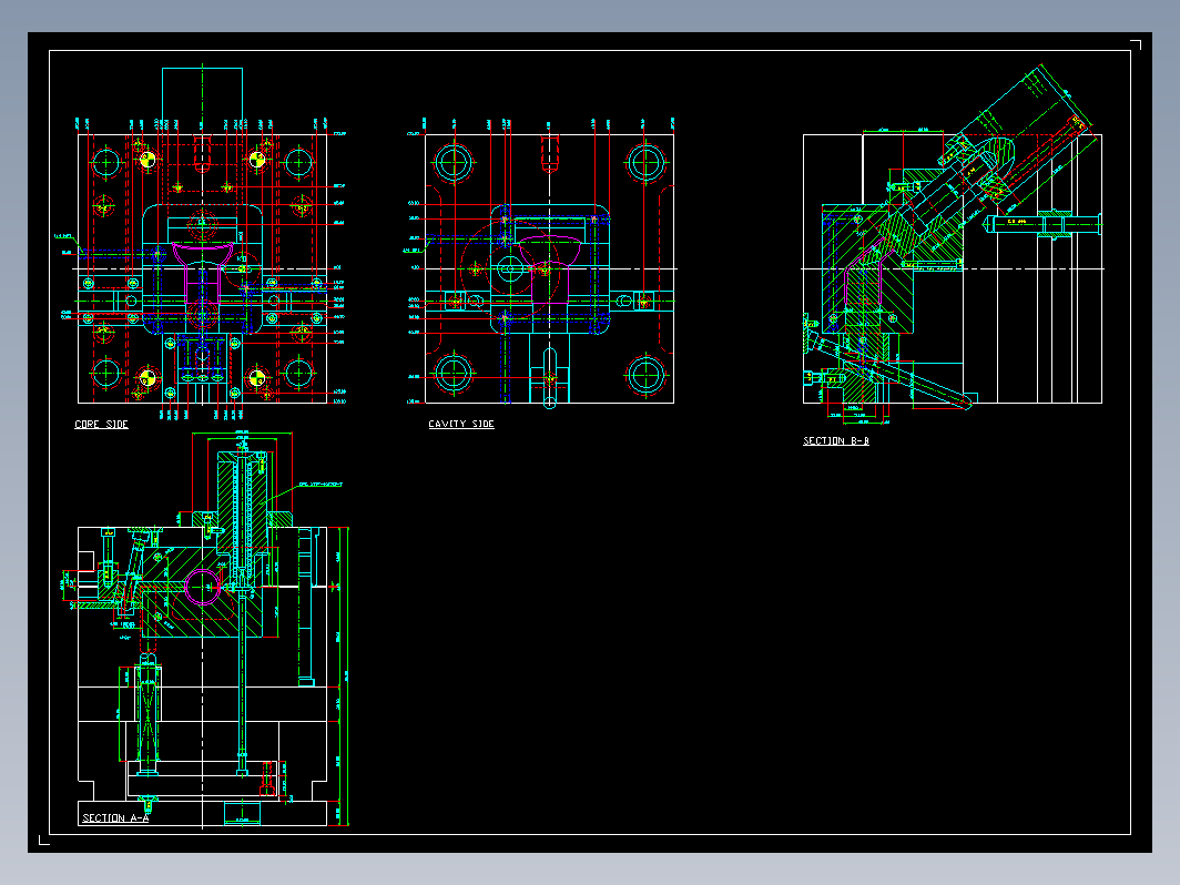 模具结构图—083热嘴斜行