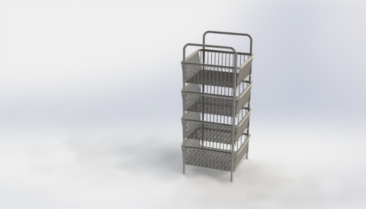 SOLIDWORKS 中的蔬菜架