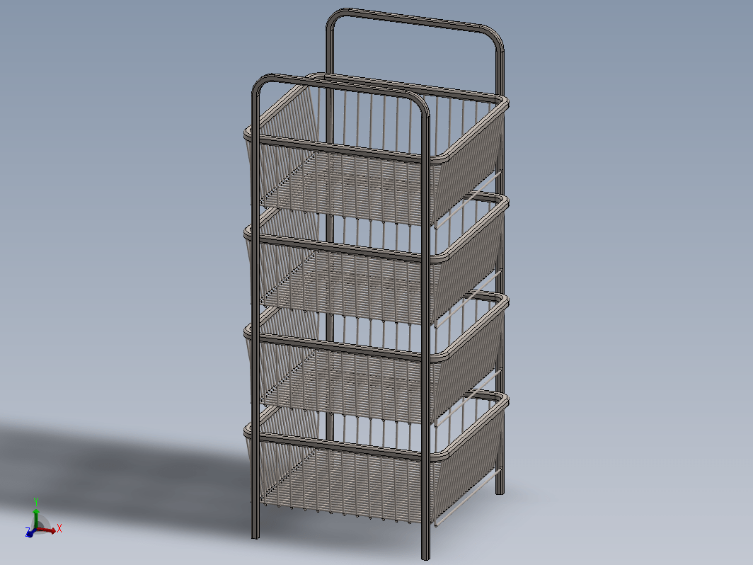 SOLIDWORKS 中的蔬菜架