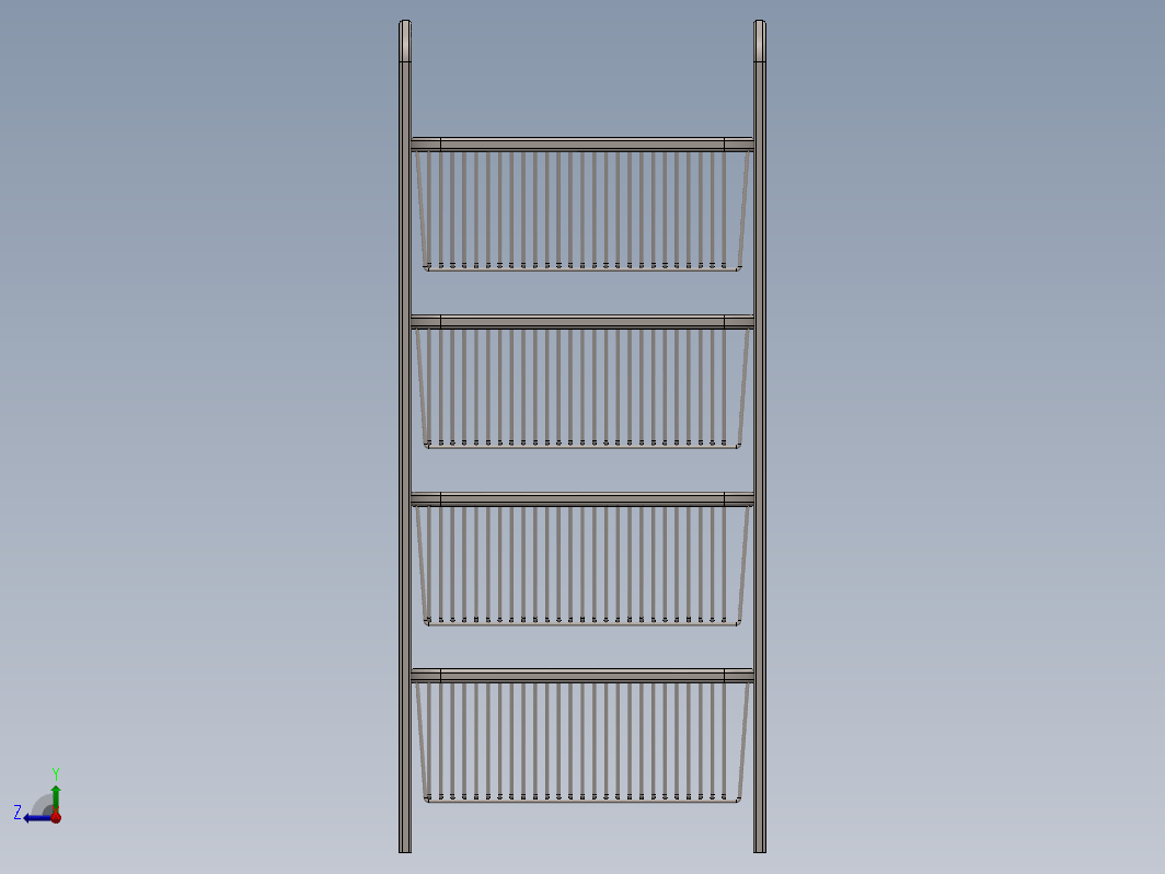 SOLIDWORKS 中的蔬菜架