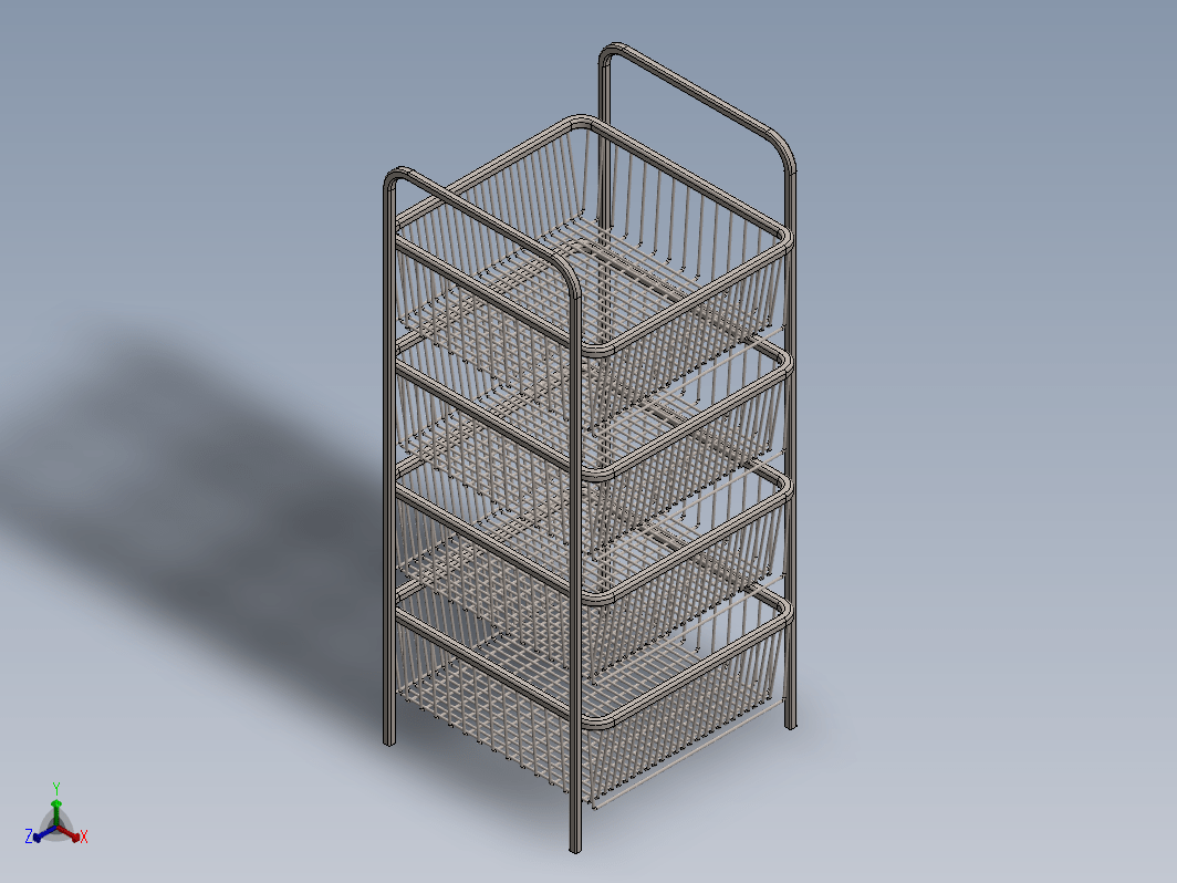 SOLIDWORKS 中的蔬菜架