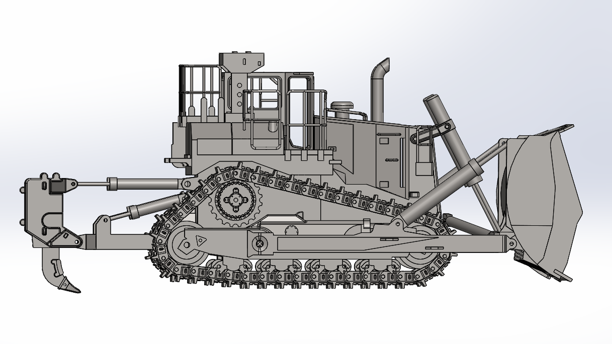 卡特彼勒D11推土机1：10模型