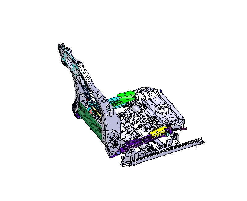 丰田车型 座椅骨架 10向调节三维CatiaV5R21无参