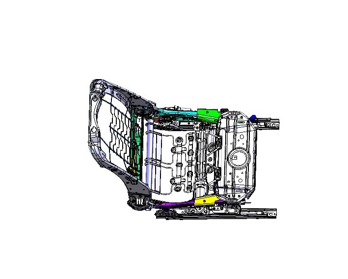 丰田车型 座椅骨架 10向调节三维CatiaV5R21无参