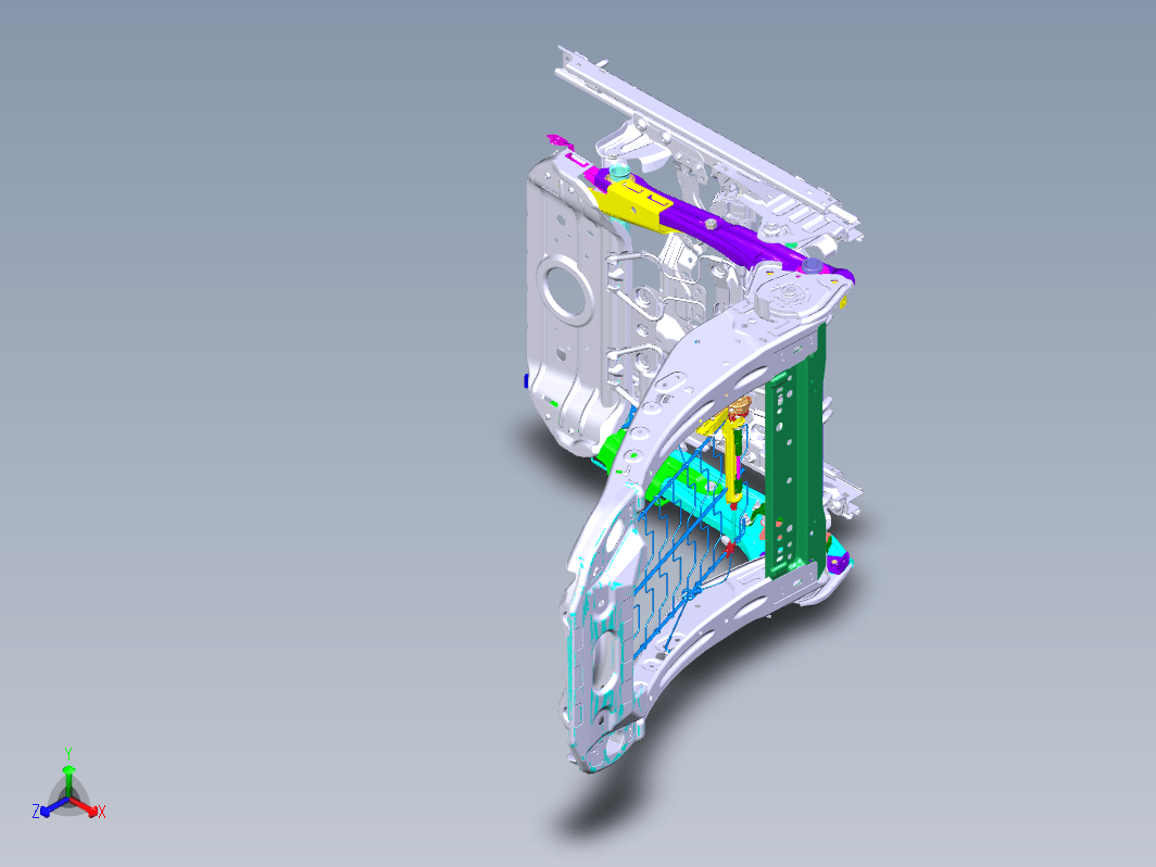 丰田车型 座椅骨架 10向调节三维CatiaV5R21无参