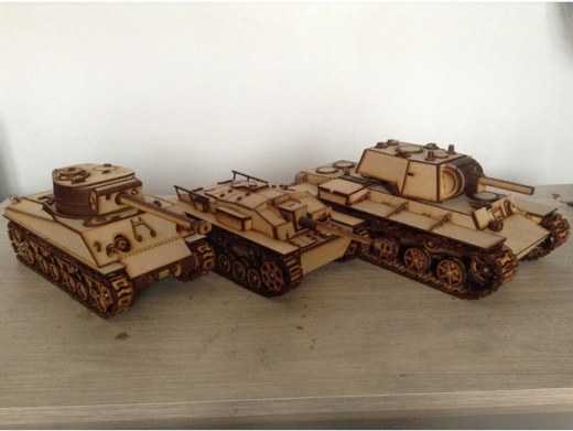 Sherman M4中型坦克拼图模型图纸 激光雕刻 线切割 dxf svg格式缩略图