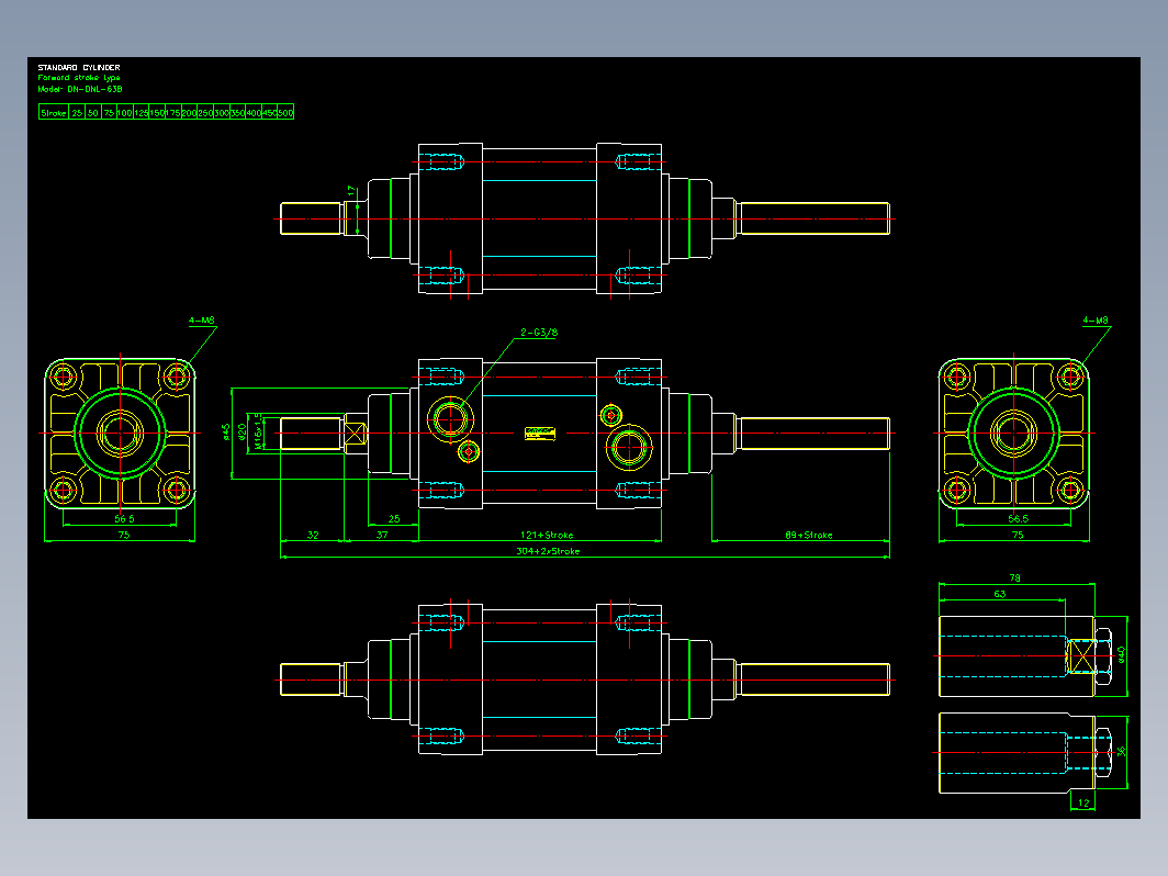 气缸 DNL63B