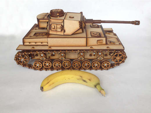 Panzer IV G德军四号坦克模型激光雕刻线切割缩略图