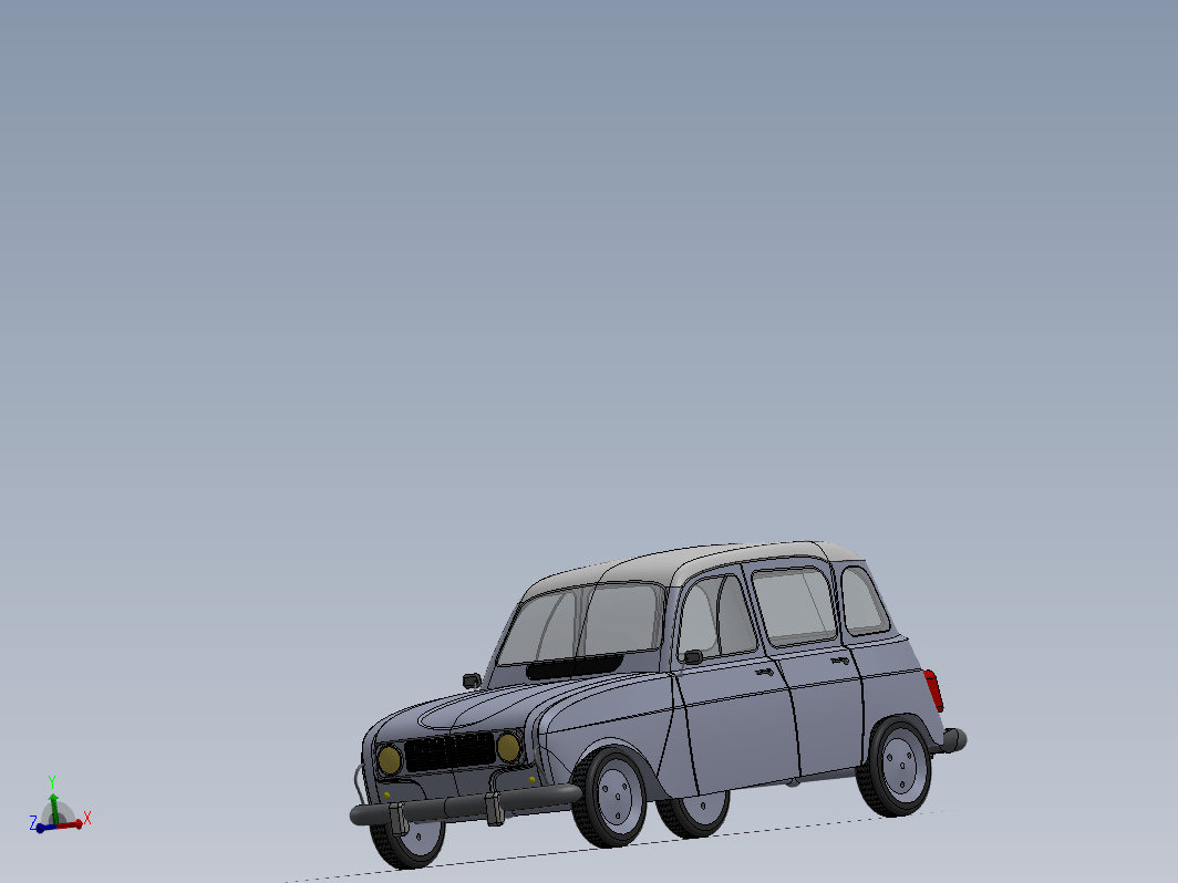 Renault-4l轿车外形设计