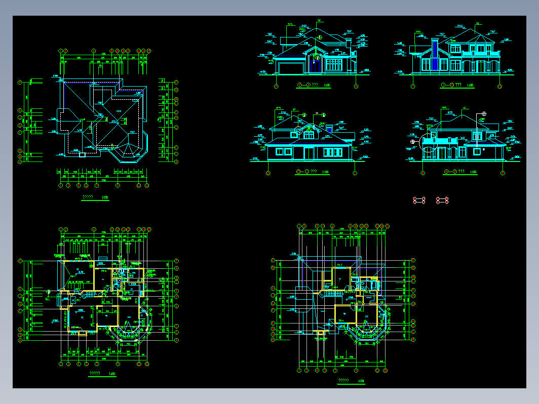 别墅排屋CAD-别墅2