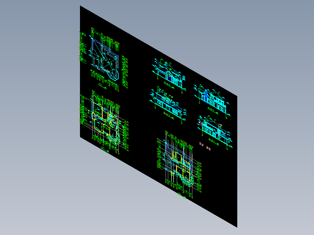 别墅排屋CAD-别墅2