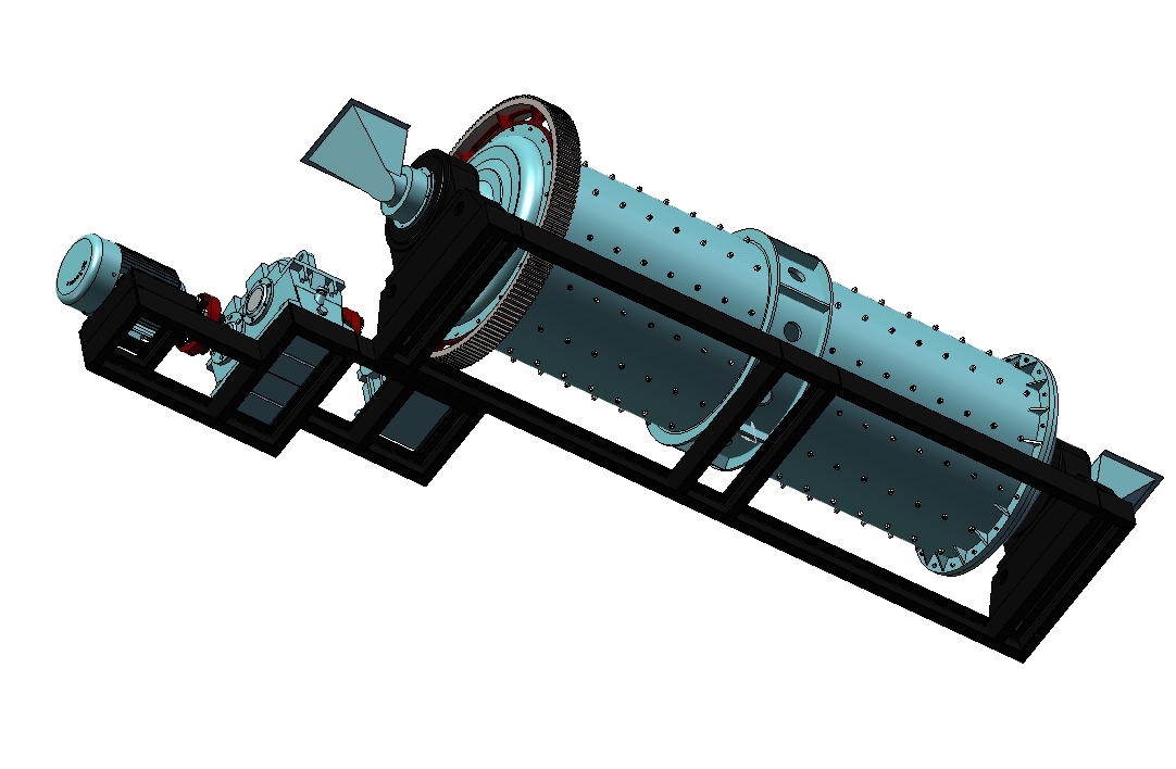 1500X4500棒磨机三维SW2014无参