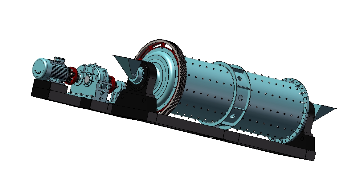 1500X4500棒磨机三维SW2014无参