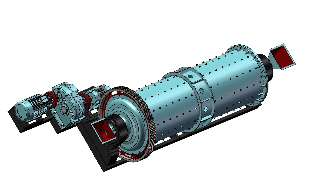 1500X4500棒磨机三维SW2014无参
