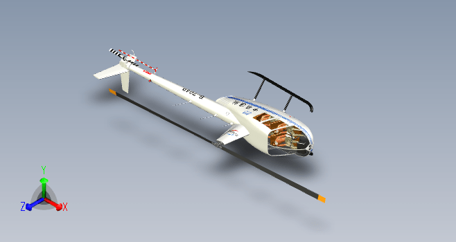 罗宾逊R44一比一尺寸模型