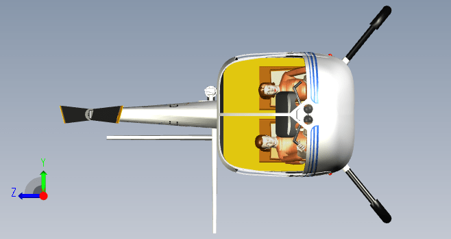 罗宾逊R44一比一尺寸模型