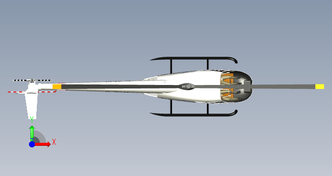 罗宾逊R44一比一尺寸模型