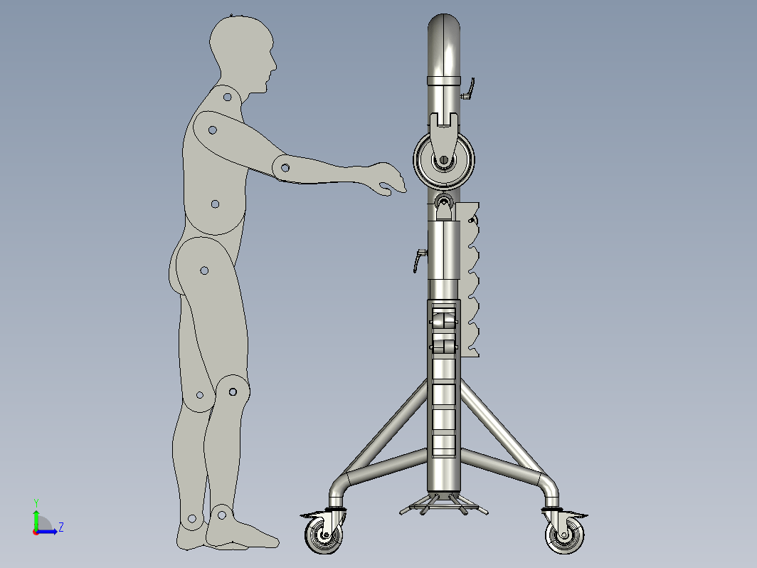 脚轮制造机3D模型