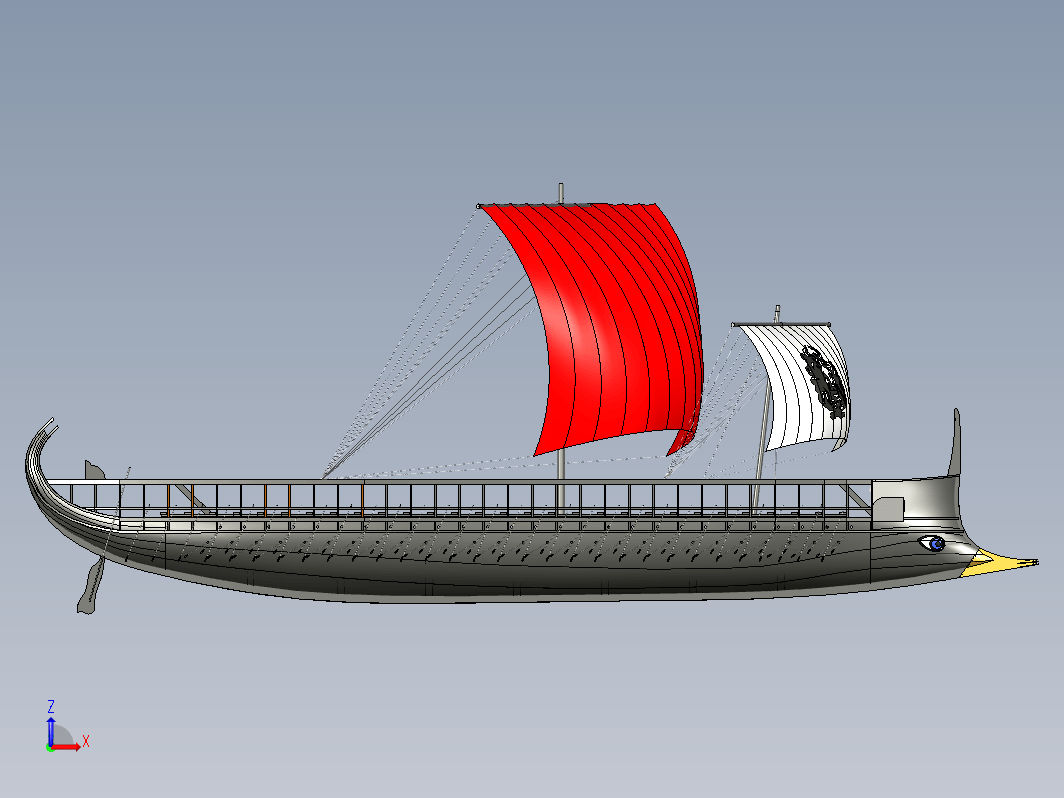 希腊桨帆船图纸