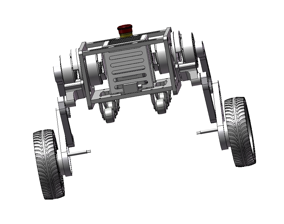 双足轮式机器人三维SW 