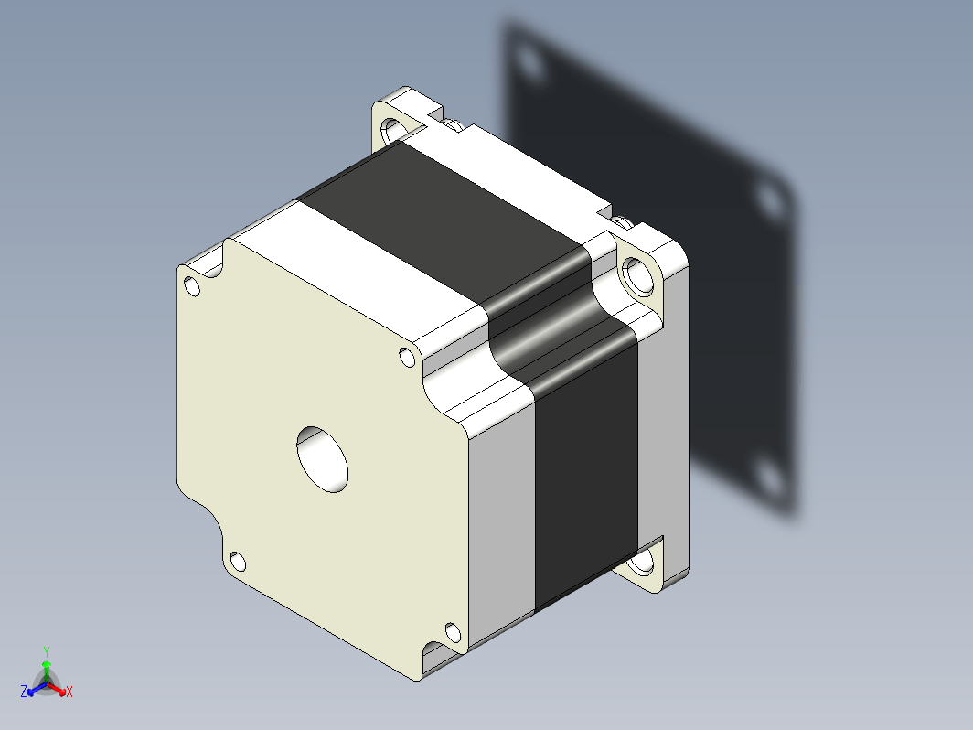 步进电机3D图57J1841-420-SX