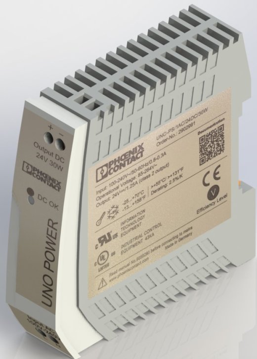 Din导轨式电源装置，UNO-PS1AC24DC30W，PN2902991