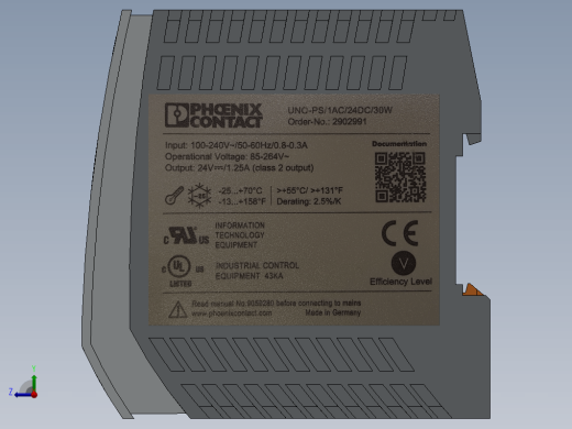 Din导轨式电源装置，UNO-PS1AC24DC30W，PN2902991缩略图