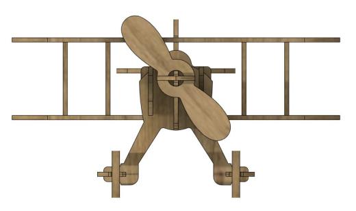 Wooden Toy Plane02木制拼装飞机模型缩略图