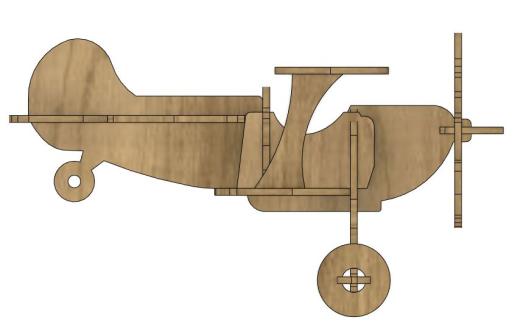 Wooden Toy Plane02木制拼装飞机模型缩略图
