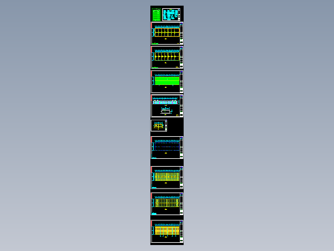 陕西闽泰钢结构工程CAD图