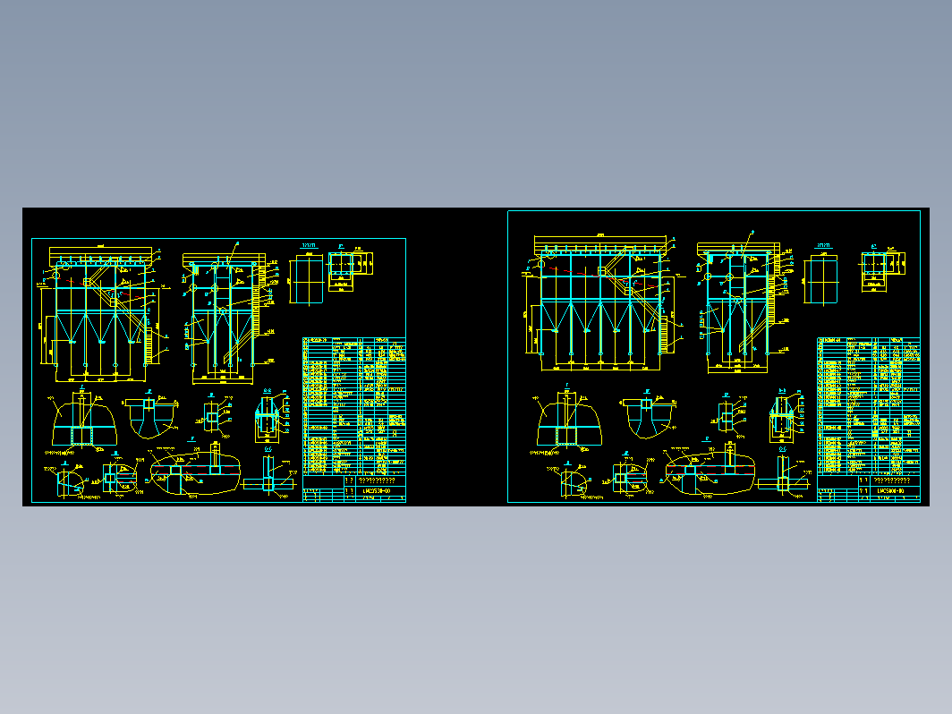 LMC低压长袋脉冲除尘器 CAD图纸