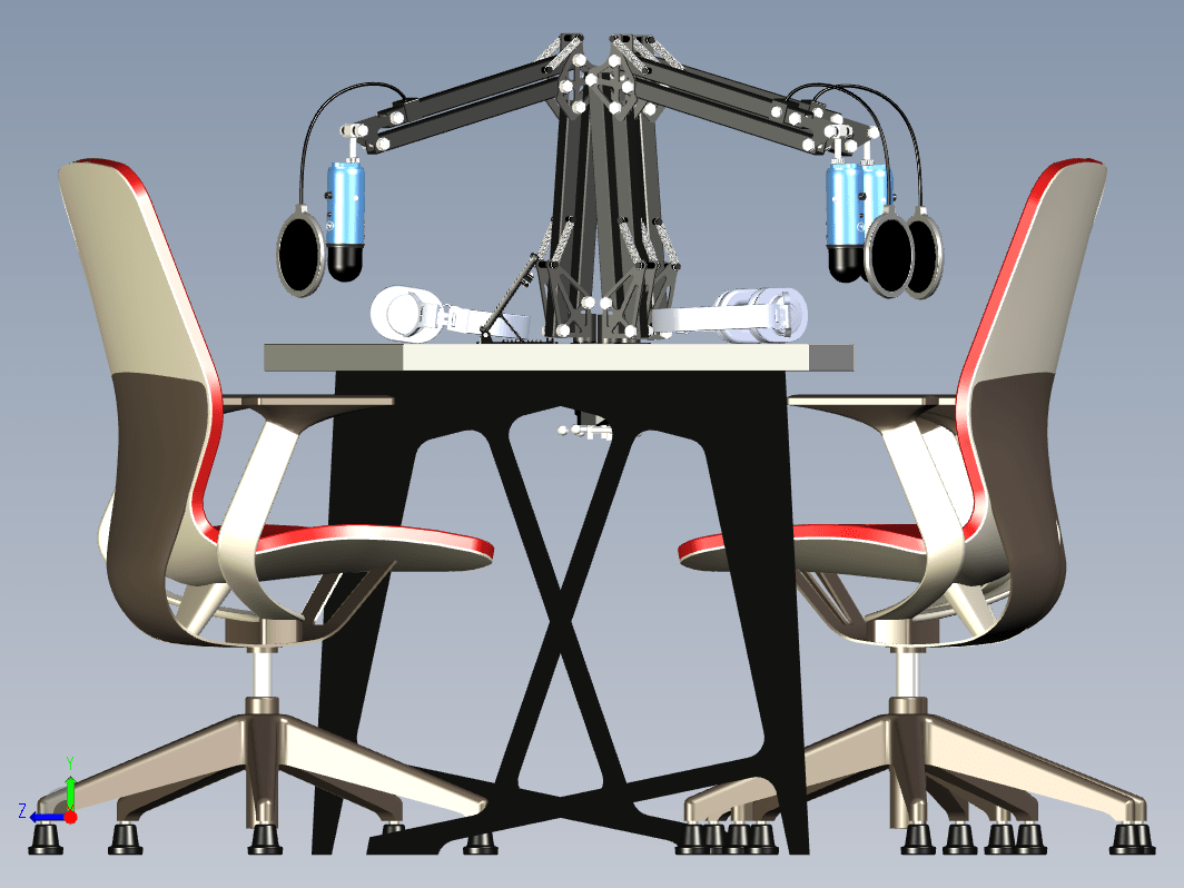 播客桌子3D图纸 STP IGS格式