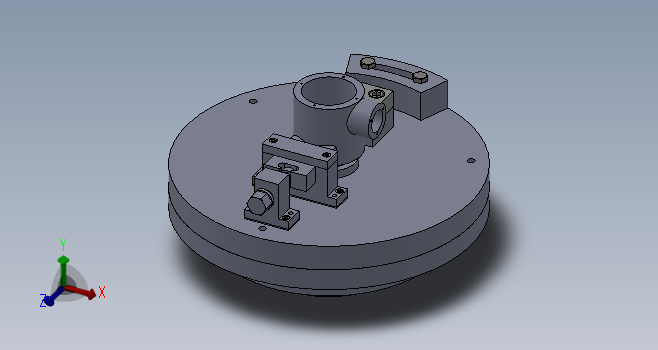 锥齿轮座车夹具设计图 SW+CAD