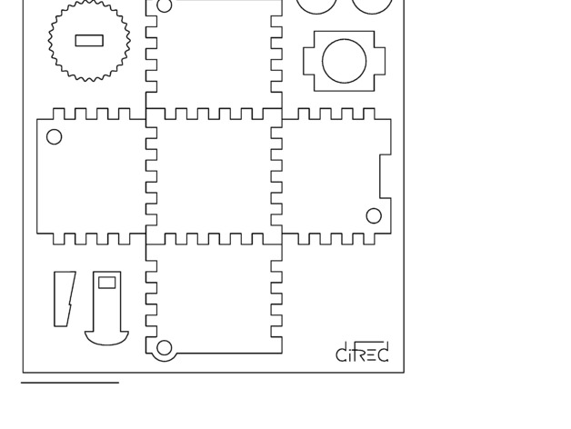 微型保险箱拼图玩具设计图纸 dxf dwg ps等格式