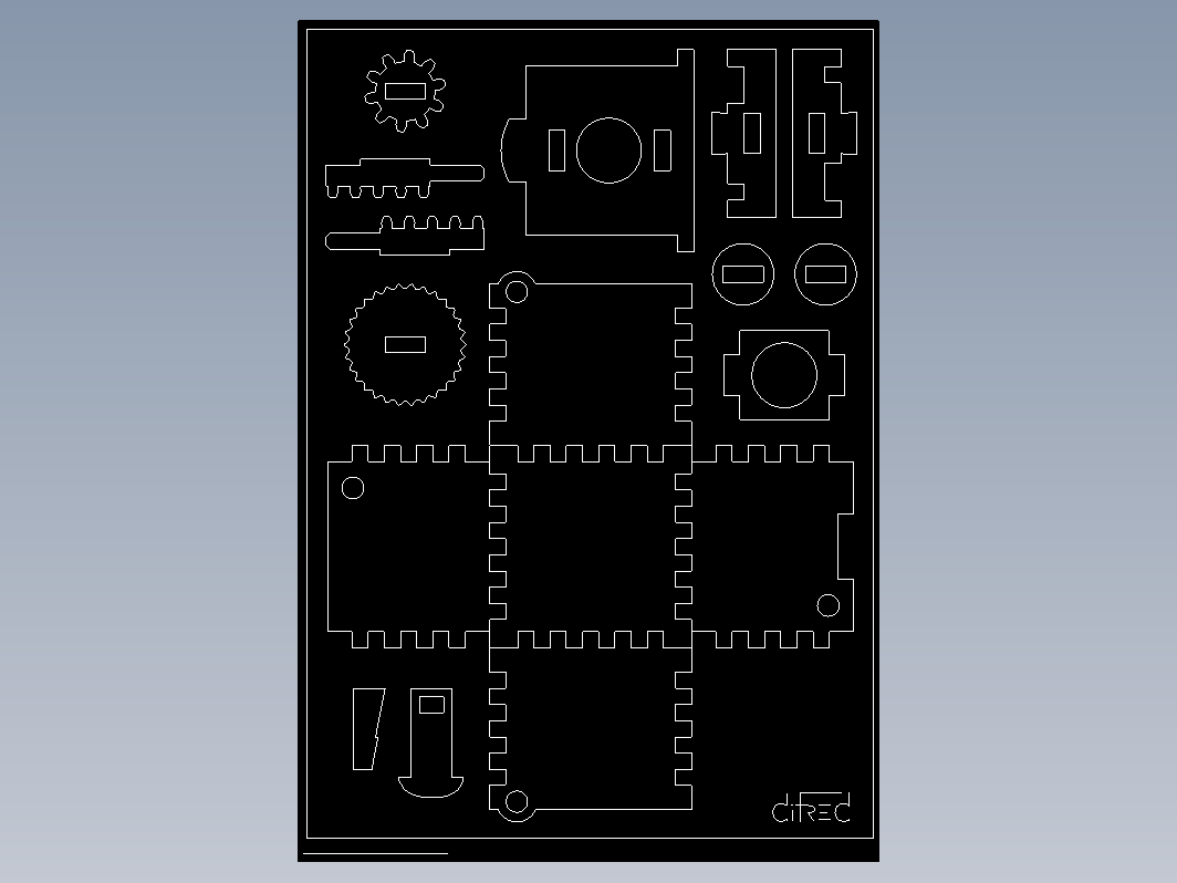 微型保险箱拼图玩具设计图纸 dxf dwg ps等格式